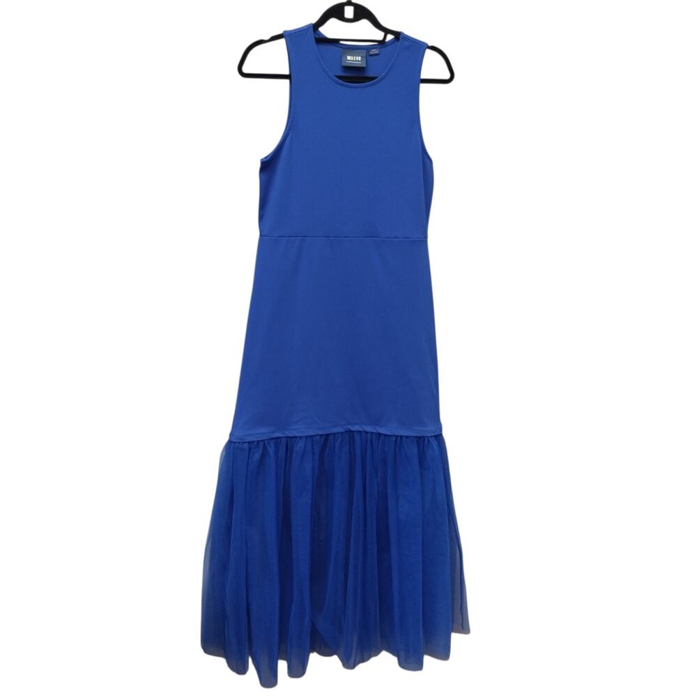 Maeve by Anthropologie Womens Tulle Hem Slim Tank Dress Medium Event Occasion